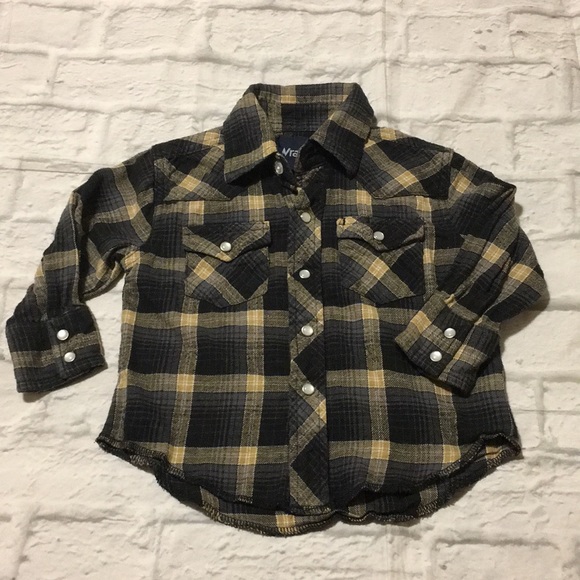 Wrangler Other - Child’s Wrangler Western Flannel Shirt with Snaps